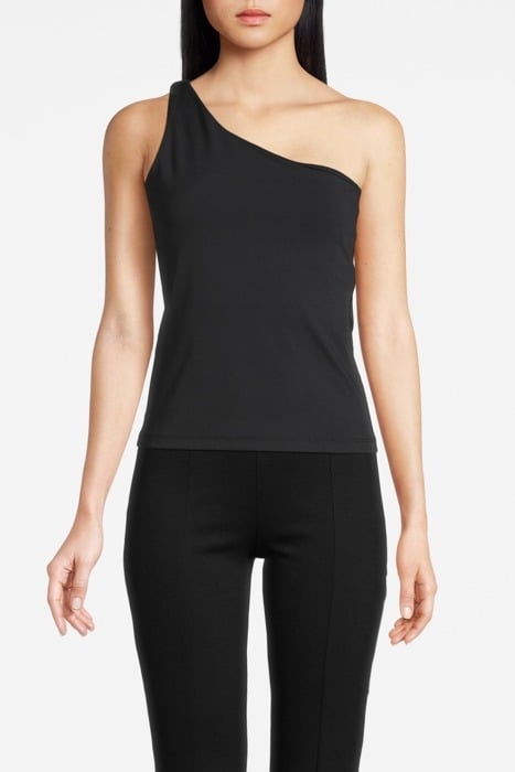 SIENNA SHAPE ONE SHOULDER TOP BLACK 1