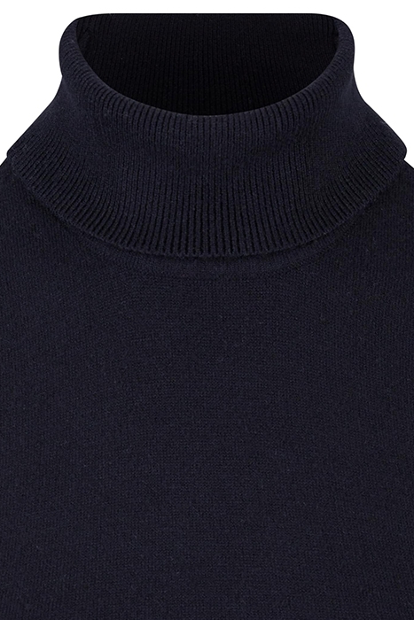 LADIES KNITTED ECO VISCOSE TURTLENECK DRESS BLACK 8