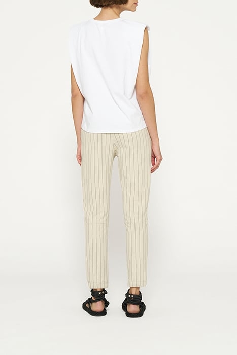 CROPPED JOGGER PINSTRIPE LIGHT SAFARI 3