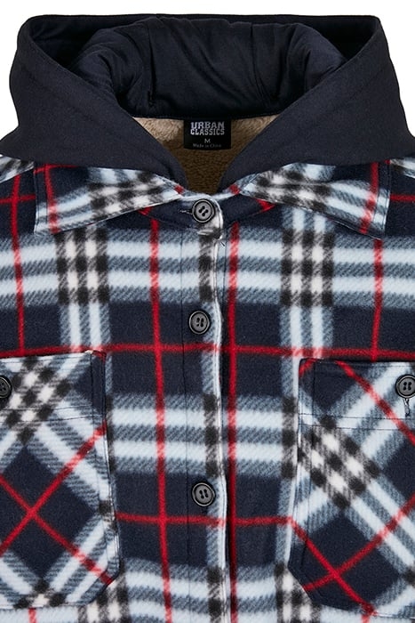 HOODED POLAR FLEECE OVERSHIRT MIDNIGHTNAVY/RED 8