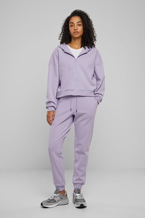 LADIES COZY SHORT ZIP HOODY DUSTYLILAC 3