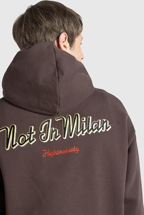 HIGHSNOBIETY – NOT IN MILAN HOODIE BROWN 5