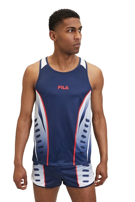 RIEZ RUNNING TANK BLACK IRIS-BRIGHT WHITE 1
