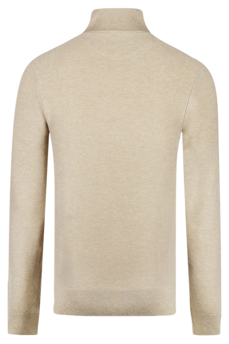 STRUCTURED ZIP MOCK SWEATER SAND 5