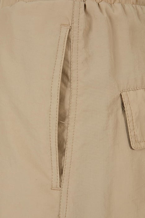 LADIES WIDE CRINKLE NYLON CARGO PANTS CONCRETE 8