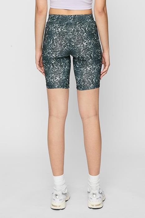 LADIES AOP CYCLE SHORTS BLACK/WHITE 2