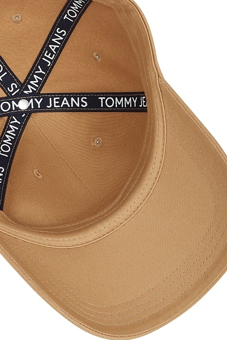 TJW LINEAR LOGO 6 PANEL CAP NATURAL KHAKI 3