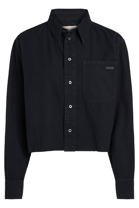CROPPED DAD DENIM SHIRT DENIM BLACK 4