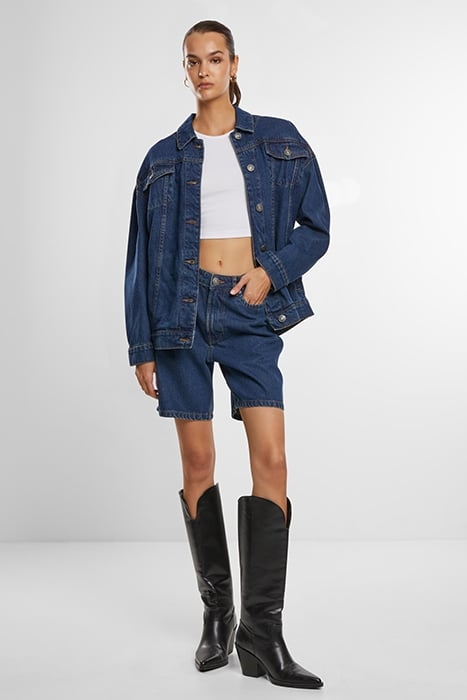 LADIES OVERSIZED 90‘S DENIM JACKET MID INDIGO WASHED 3