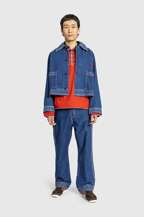 BODE – EMBROIDERED DENIM KNOLLY BROOK TROUSER INDIGO 2