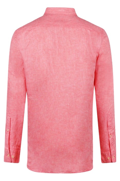 COTTON LINEN SHIRT CORAL RED 5
