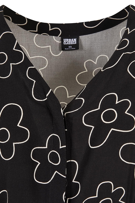 LADIES SHORT VISCOSE BELT JUMPSUIT BLACKFLOWER 8