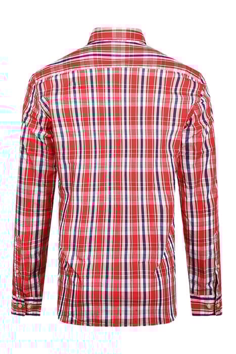 SUMMER CHECK SHIRT CORAL RED 2