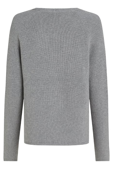 CO CARDI STITCH V-NECK STANDARD FIT MEDIUM GREY 5