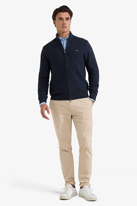 STRUCTURED ZIP THRU CARDIGAN NAVY 2