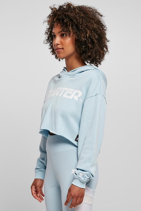 LADIES STARTER CROPPED HOODY ICEWATERBLUE 6