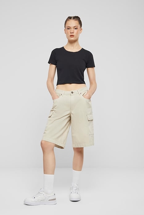 LADIES COTTON CARGO BERMUDA SOFTSEAGRASS 3