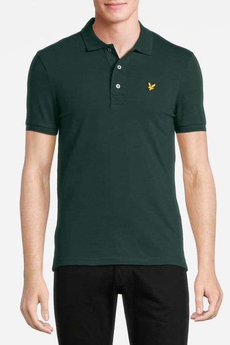 PLAIN POLO SHIRT DARK GREEN 1