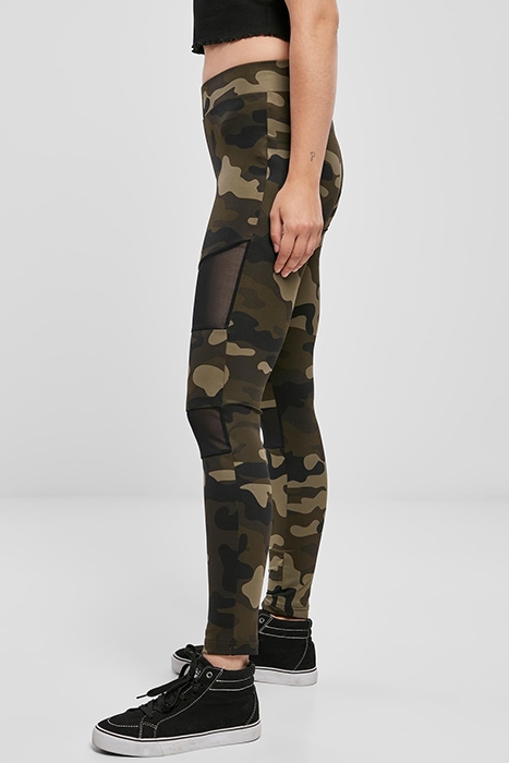 LADIES CAMO TECH MESH LEGGINGS WOODCAMO/BLK 6