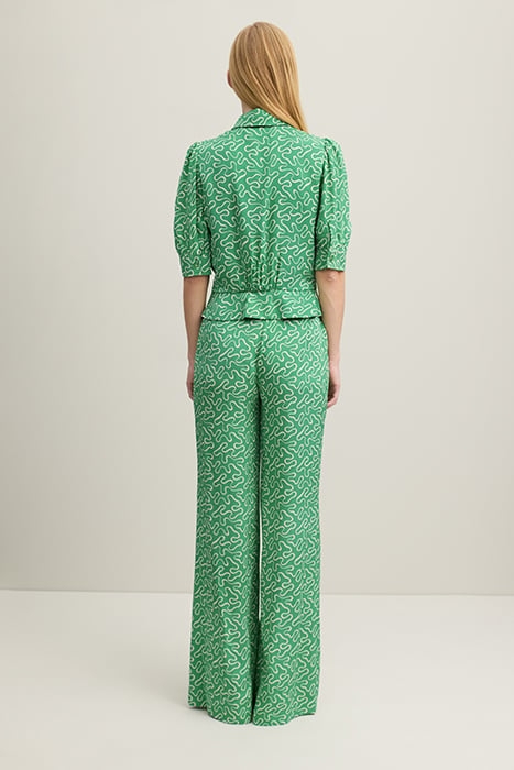 ELSIE RIBBON BUTTON-DOWN SHIRT GREEN 3