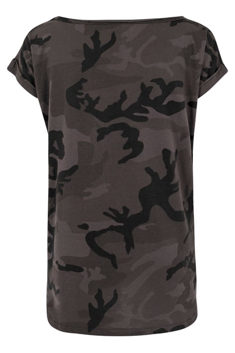 LADIES CAMO BACK SHAPED TEE DARK CAMO 4