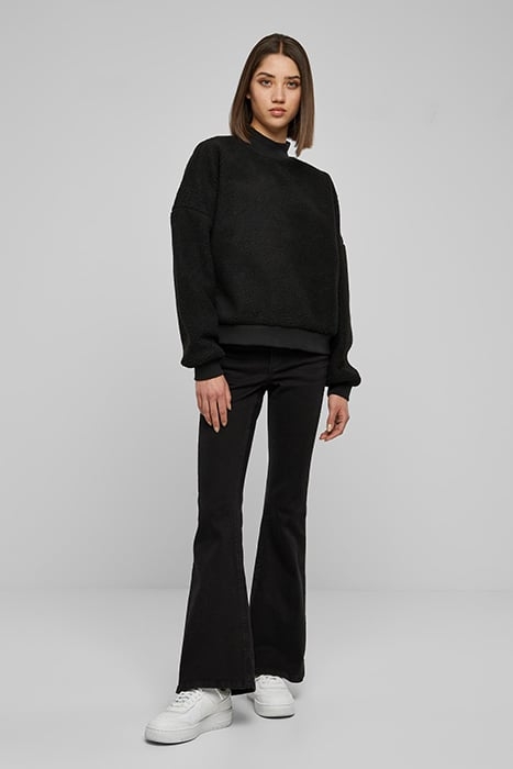 LADIES SHERPA CREWNECK BLACK 3