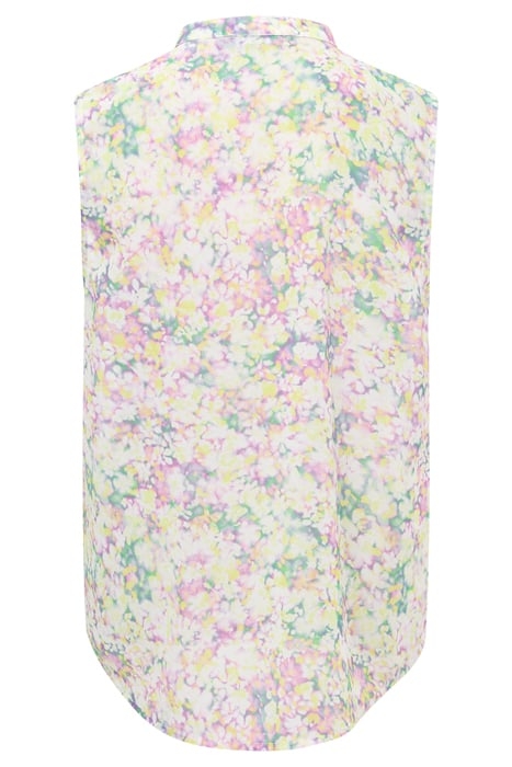 DONNA RUFFLE SLEEVELESS TOP STRAWBERRY SHAKE M 2