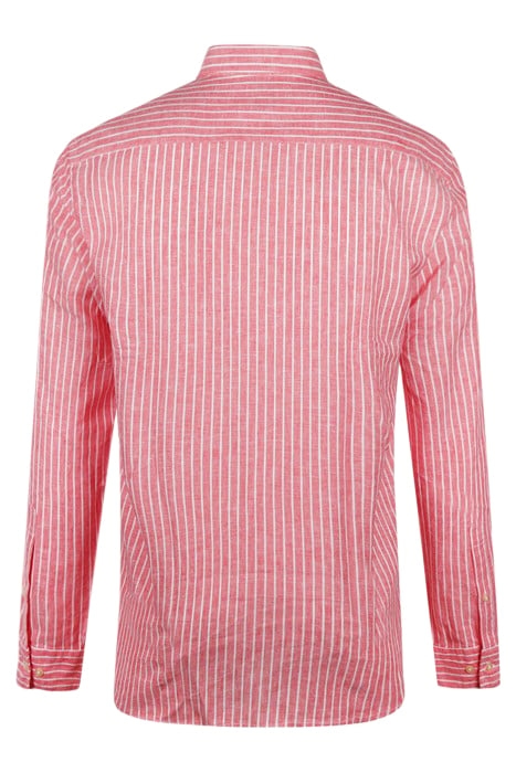 COTTON LINEN STRIPE SHIRT RED 5