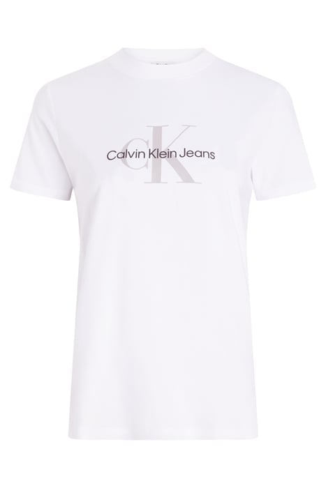 CALVIN KLEIN SS MONOLOGO REGULAR FIT CREWNECK T-SHIRT WHITE 3