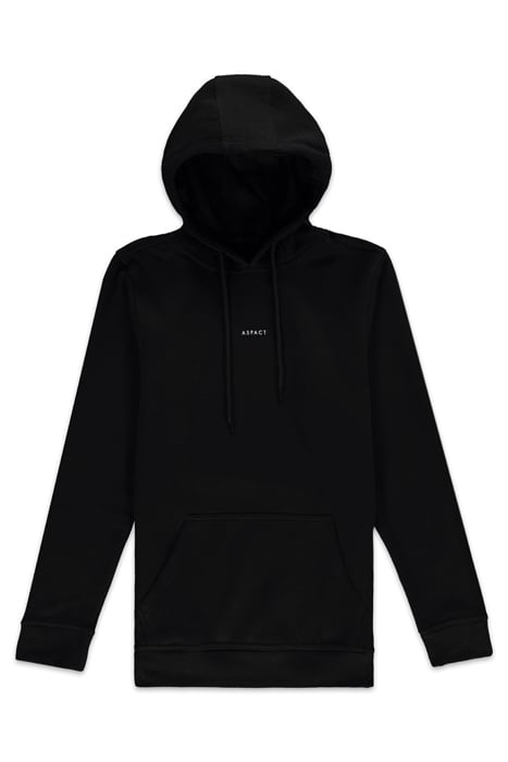UNISEX ASPACT BACK LOGO HOODIE BLACK 1