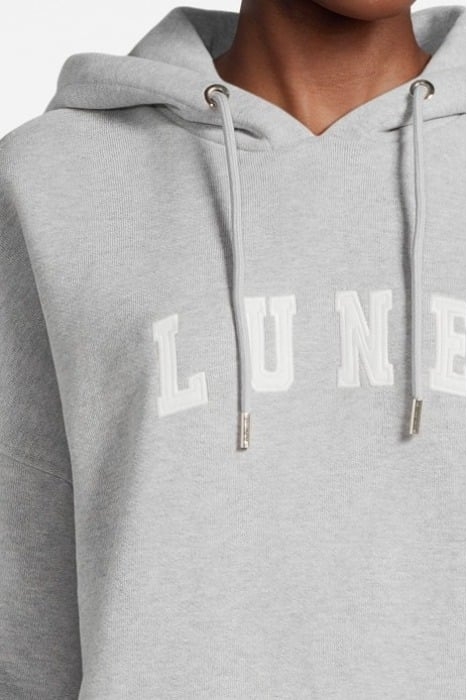 ZOE LOGO HOODIE GREY MELANGE 4