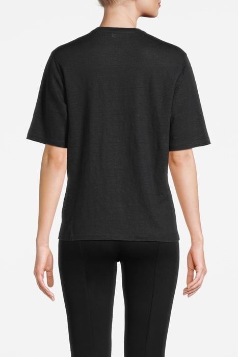 KEELIA V-NECK TEE BLACK 2