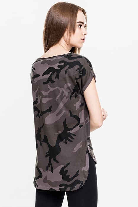LADIES CAMO BACK SHAPED TEE DARK CAMO 2