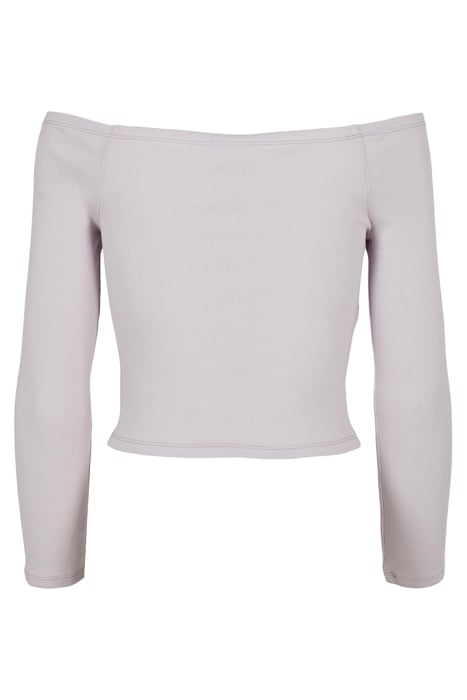 LADIES OFF SHOULDER RIB LONGSLEEVE SOFTLILAC 5