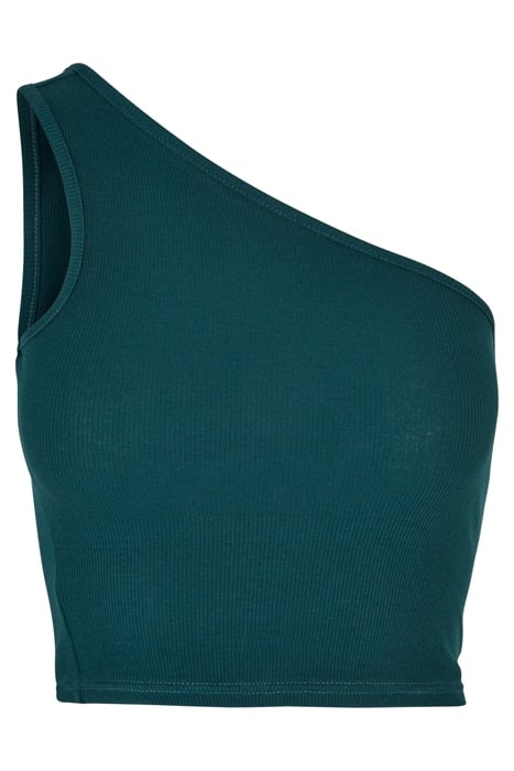 LADIES CROPPED ASYMMETRIC TOP WATERGREEN 4