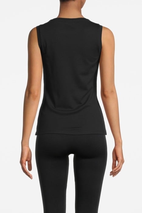 SHELL SLEEVELESS TOP BLACK 2