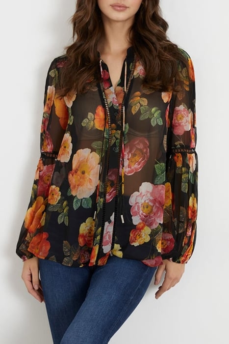 LS JOSETTE TOP PEONY CHARM PRINT BL 1