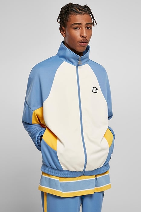 STARTER LASER TRACK JACKET PLWHT/HRZNBLU/CLFRNYLLW 1