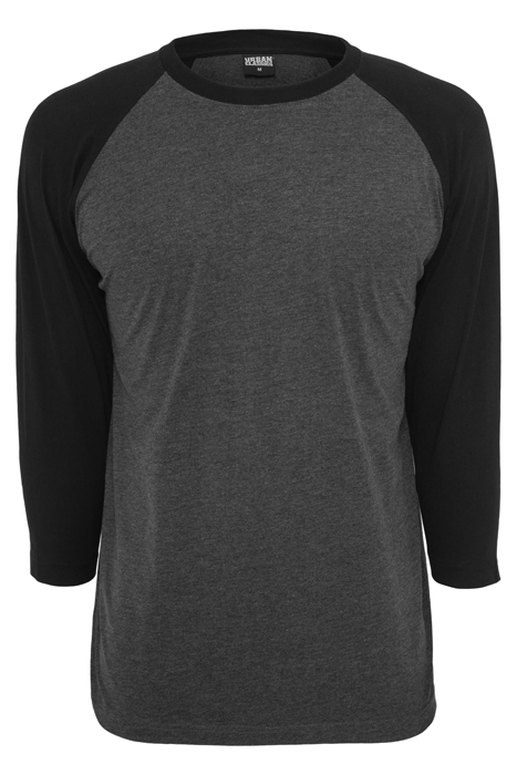 CONTRAST 3/4 SLEEVE RAGLAN TEE CHA/BLK 4