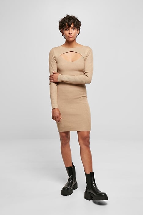 LADIES CUT OUT DRESS UNIONBEIGE 3