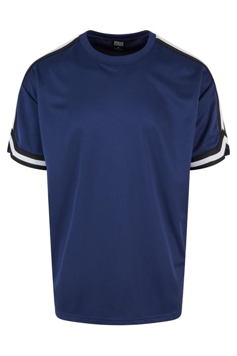 OVERSIZED STRIPES MESH TEE DARKBLUE 4