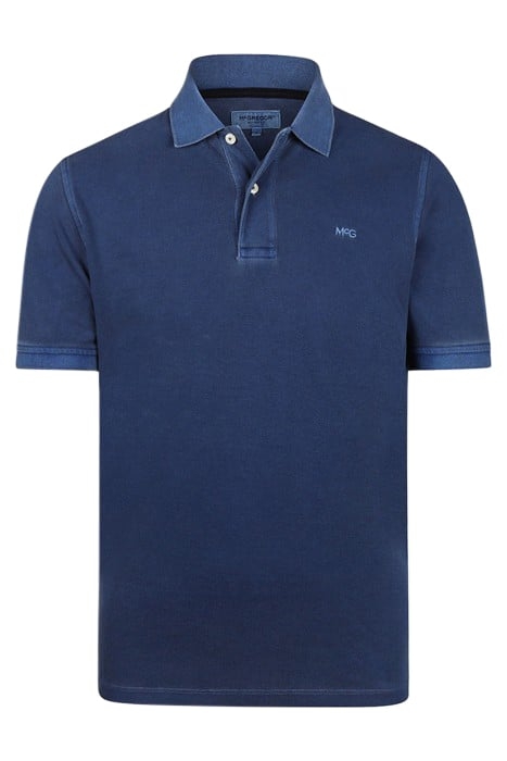 SUMMER PIQUEE POLO MEDIUM BLUE 1