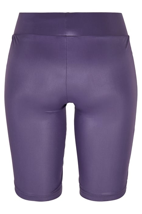 LADIES SYNTHETIC LEATHER CYCLE SHORTS DARKDUSKVIOLET 5