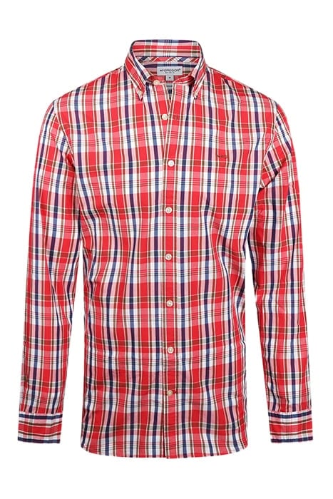 SUMMER CHECK SHIRT CORAL RED 1