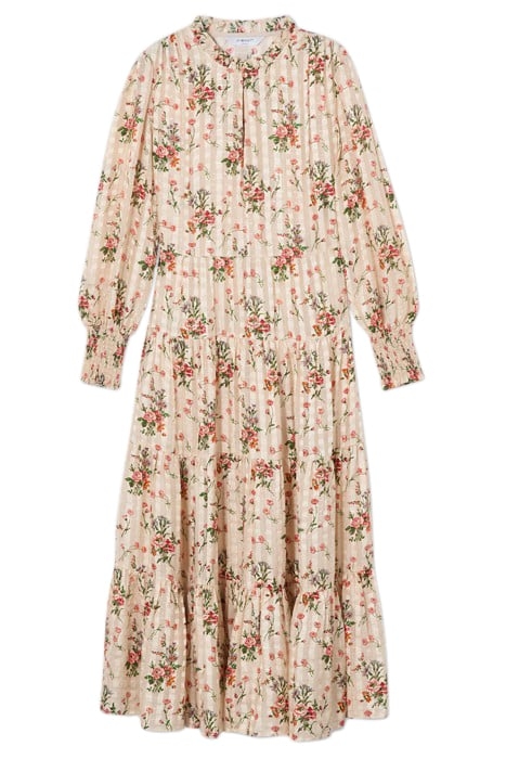 FLORA WILDFLOWER MIDI DRESS CREAM 3