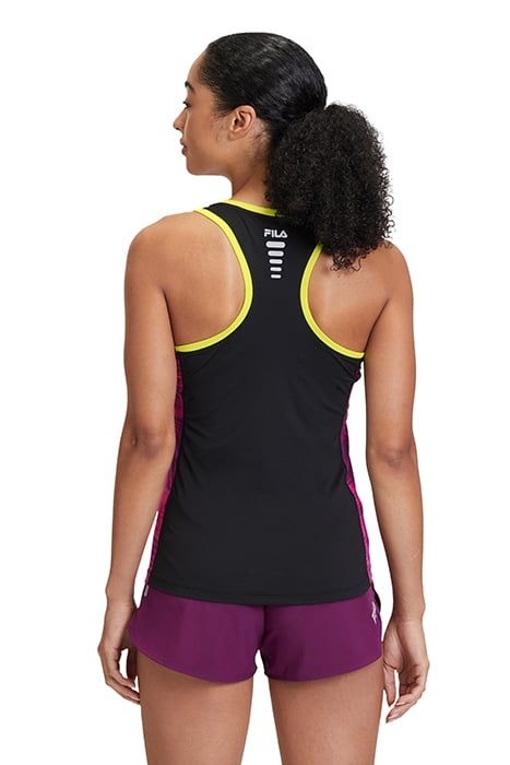 RANICA RUNNING TANK PINK GLO-BLACK 2