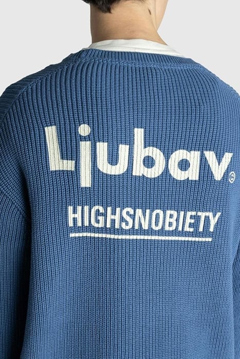 LJUBAV X HIGHSNOBIETY – KNIT SWEATER BLUE 3