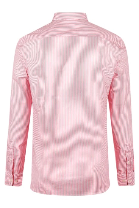 STRIPED POPLIN SHIRT CORAL RED 5