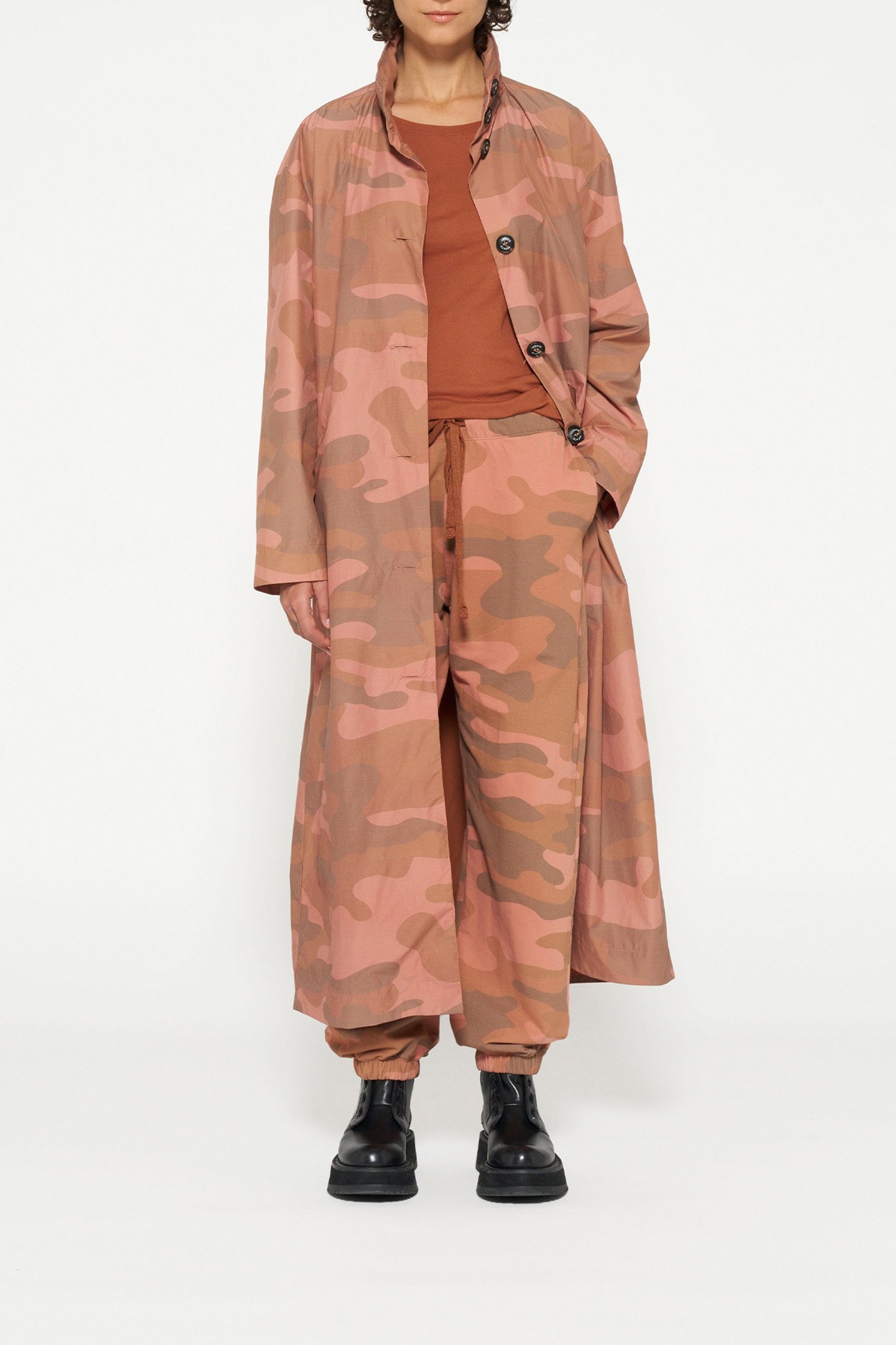 NYLON COAT CAMO SADDLE BROWN 5