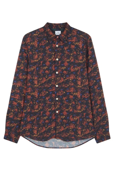 MENS LS REGULAR FIT SHIRT OCHRE YELLOW 3